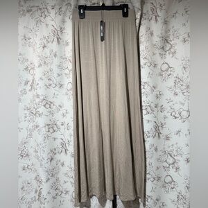 Elegant Tan Maxi Skirt